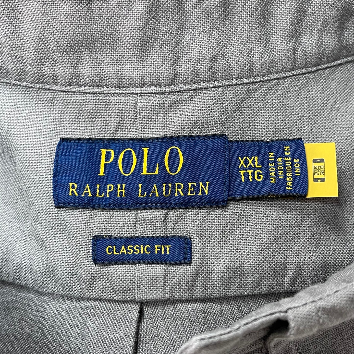 Camisa de botones Polo Ralph Lauren 🏇🏼 Oxford en color gris oscuro Talla XXL Entalle Clásico