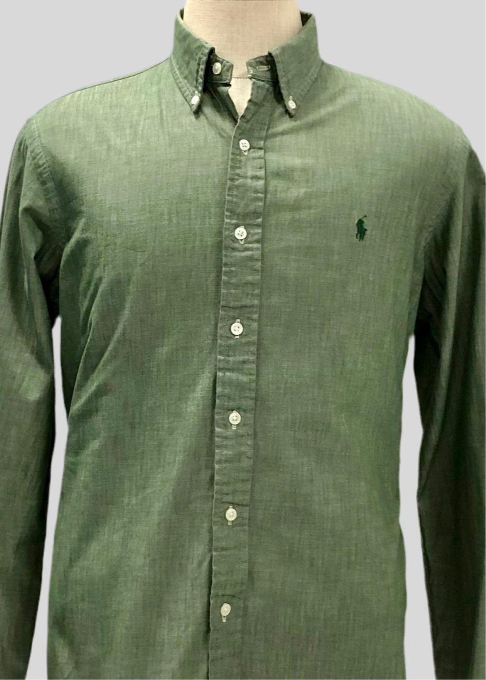 Camisa de botones Polo Ralph Lauren 🏇🏼  en color verde oscuro Talla L Entalle Regular