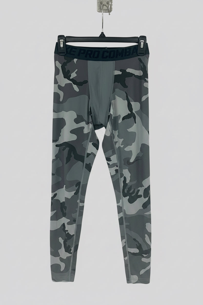 Malla de entrenamiento licra Nike ✔️ Pro Dri-FIT de 3/4 de largo de hombre con diseño de camuflaje en gris cintura gris oscuro Talla L