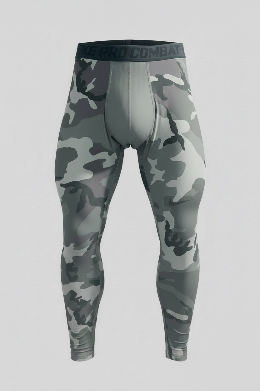 Malla de entrenamiento licra Nike ✔️ Pro Dri-FIT de 3/4 de largo de hombre con diseño de camuflaje en gris cintura gris oscuro Talla L