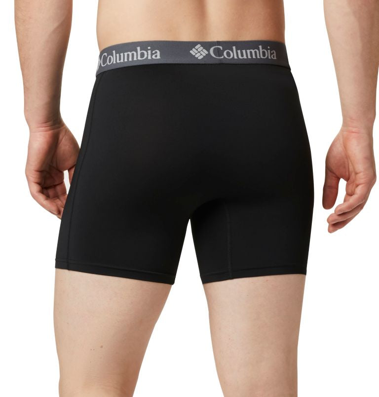 Paquete de 3 Boxers Briefs Columbia 🔷 Tela de algodón stretch color Negro Talla M