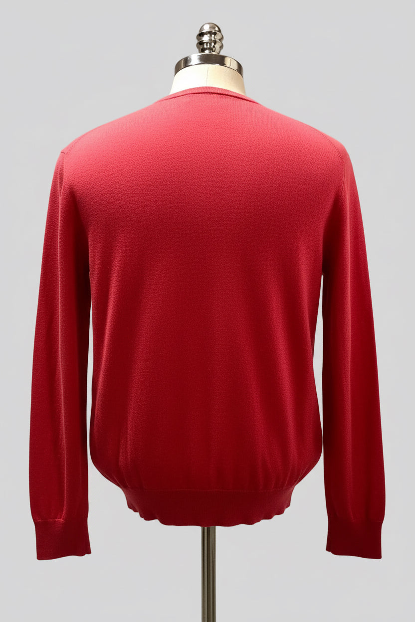 Sueter Jersey con cuello V Polo Ralph Lauren 🏇🏼 color rosado magenta Talla S