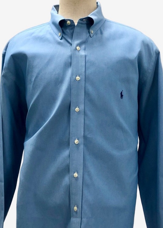 Camisa de botones Polo Ralph Lauren 🏇🏼 Oxford en color Celeste Talla XXL Entalle Regular (ver descripción)