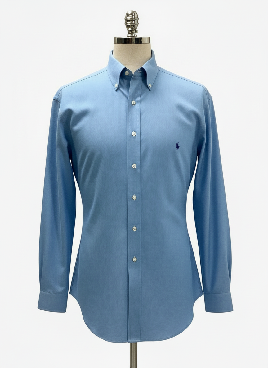 Camisa de botones Polo Ralph Lauren 🏇🏼 Oxford en color Celeste Talla XXL Entalle Regular (ver descripción)