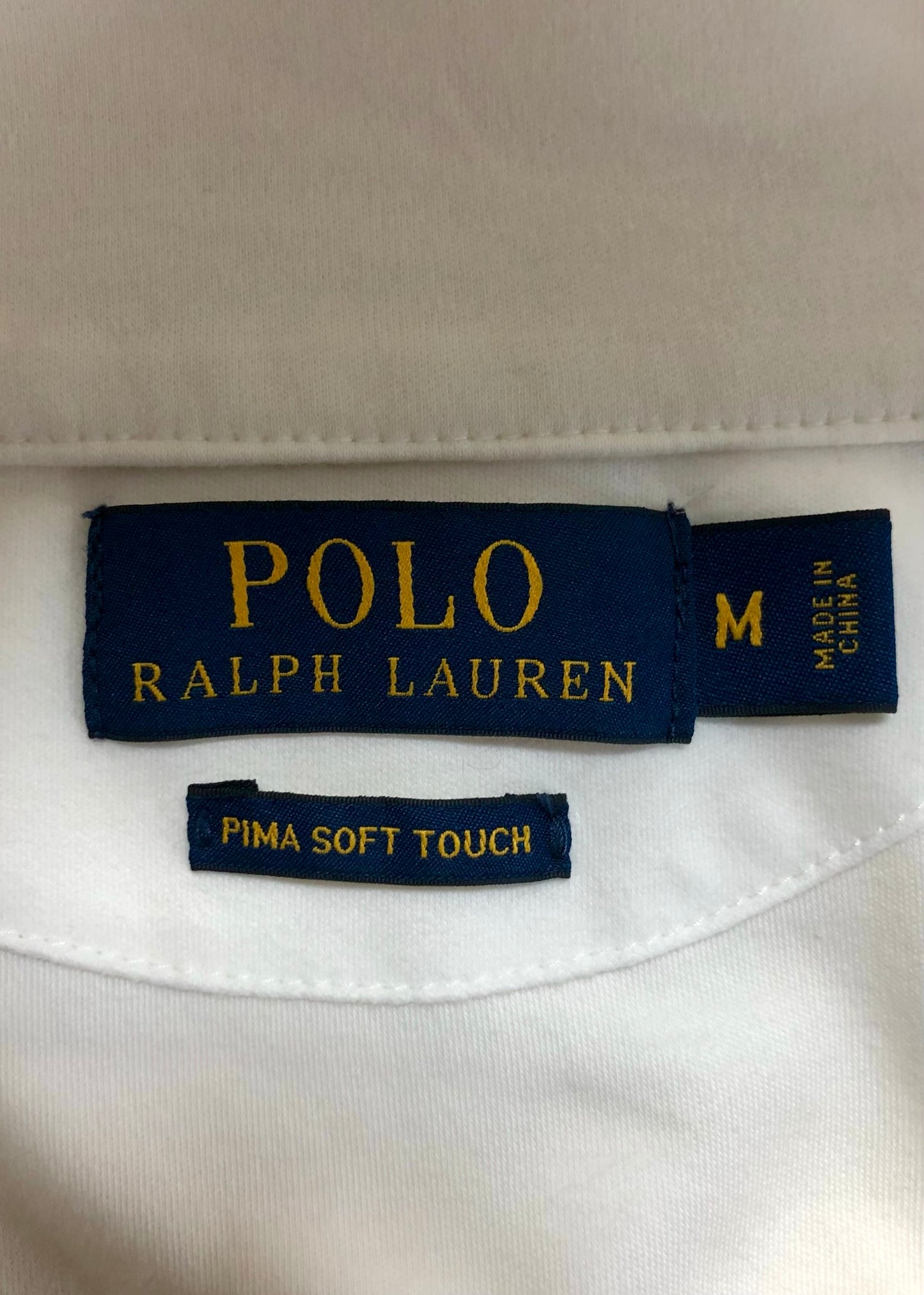 Sueter Jersey Polo Ralph Lauren 🏇🏼 color blanco con lineas en rojo Talla M