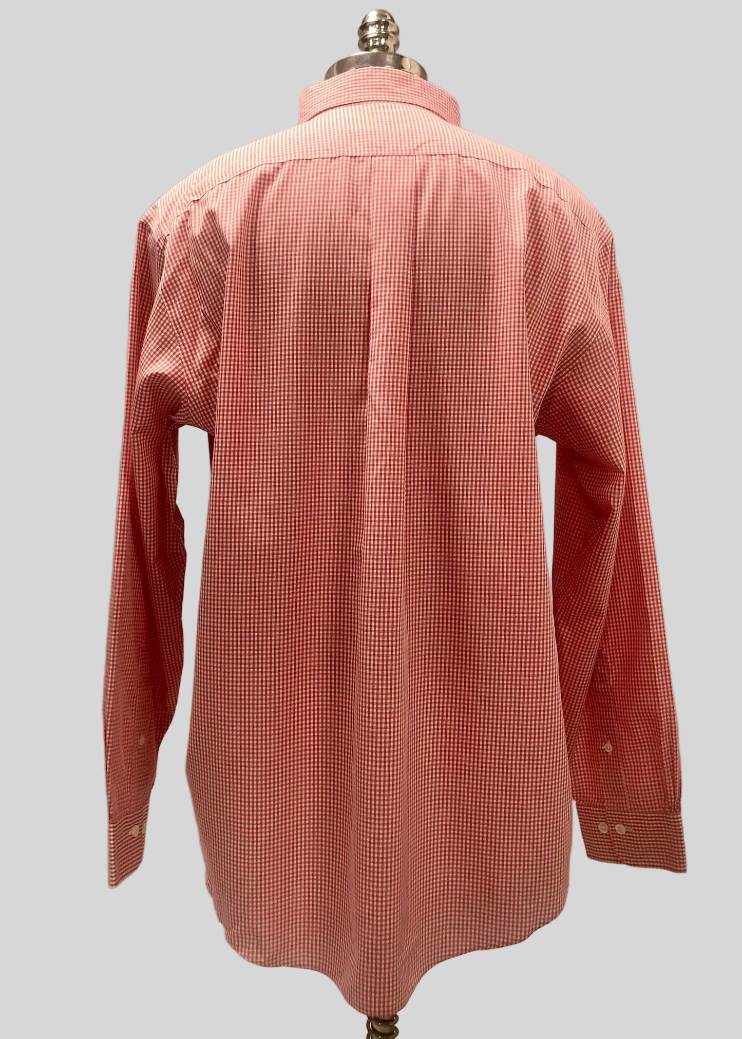 Camisa Brooks Brothers 🐑 de cuadros gingham en naranja y blanco Talla XL Entalle Regular