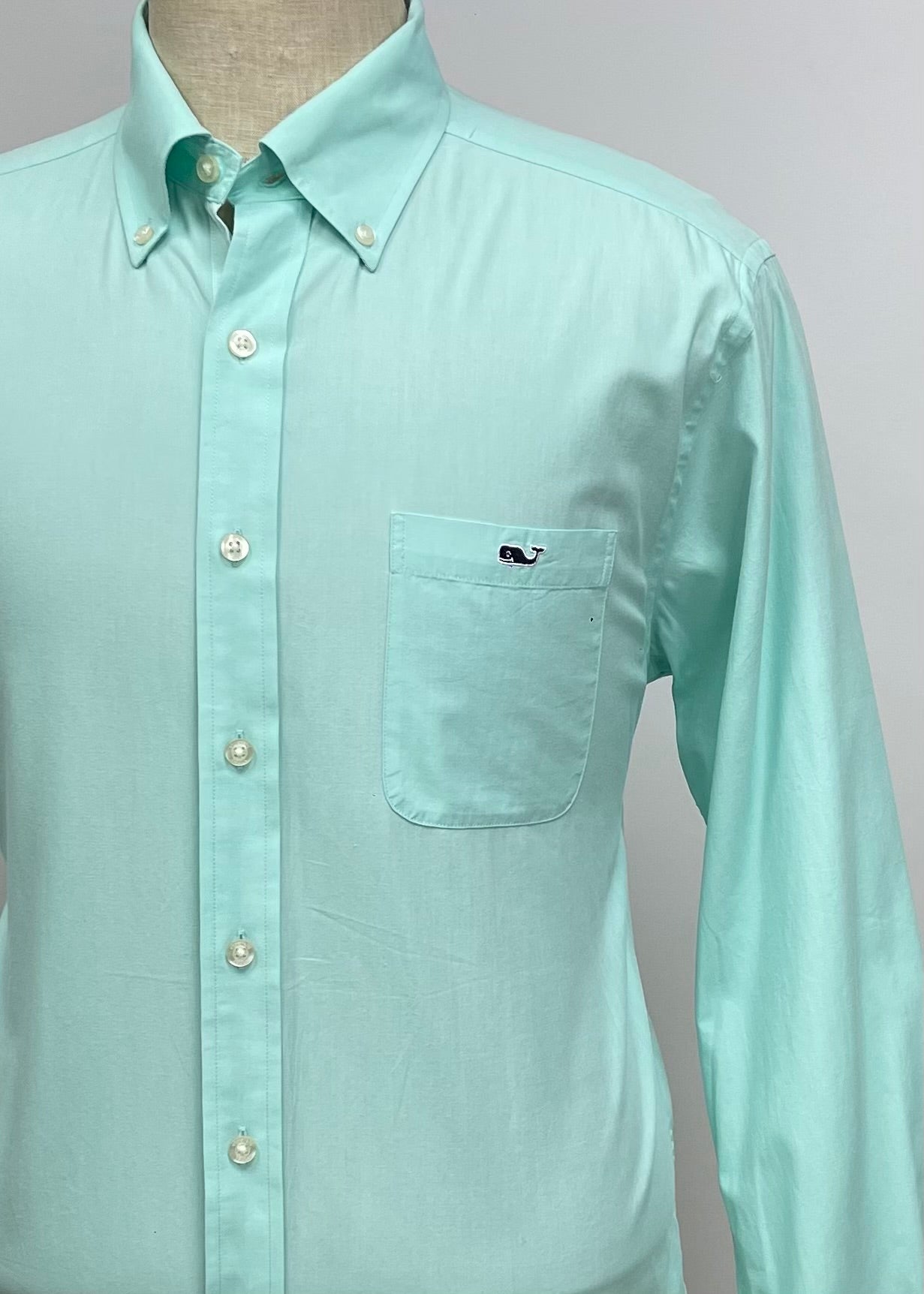 Camisa de botones Vineyard Vines 🐳 Color turquesa claro Talla L Entalle Slim Fit