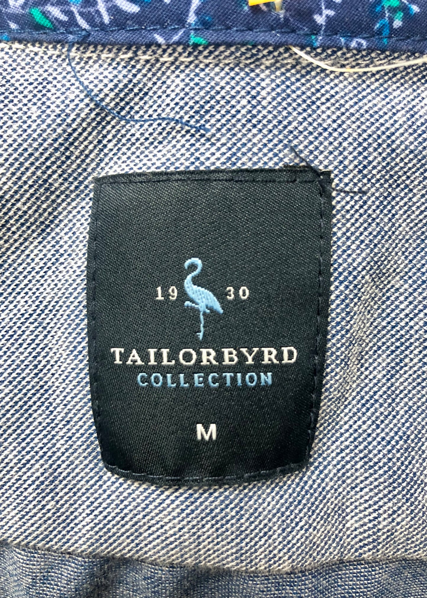 Camisa TailorByrd 🦩 Tela camiseta (Featherweight Mesh) en color azul grisáceo Talla M Entalle Regular
