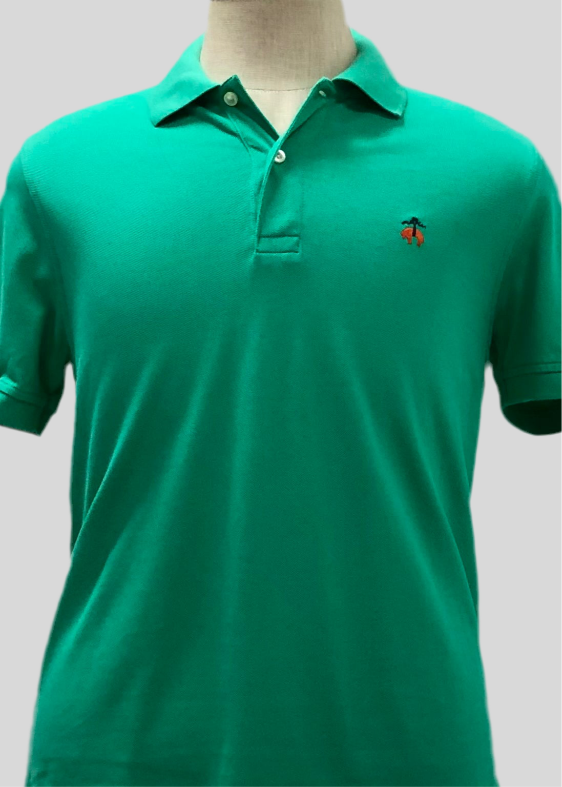 Camiseta Polo Brooks Brothers 🐑 color verde intenso Talla M Entalle Slim Fit
