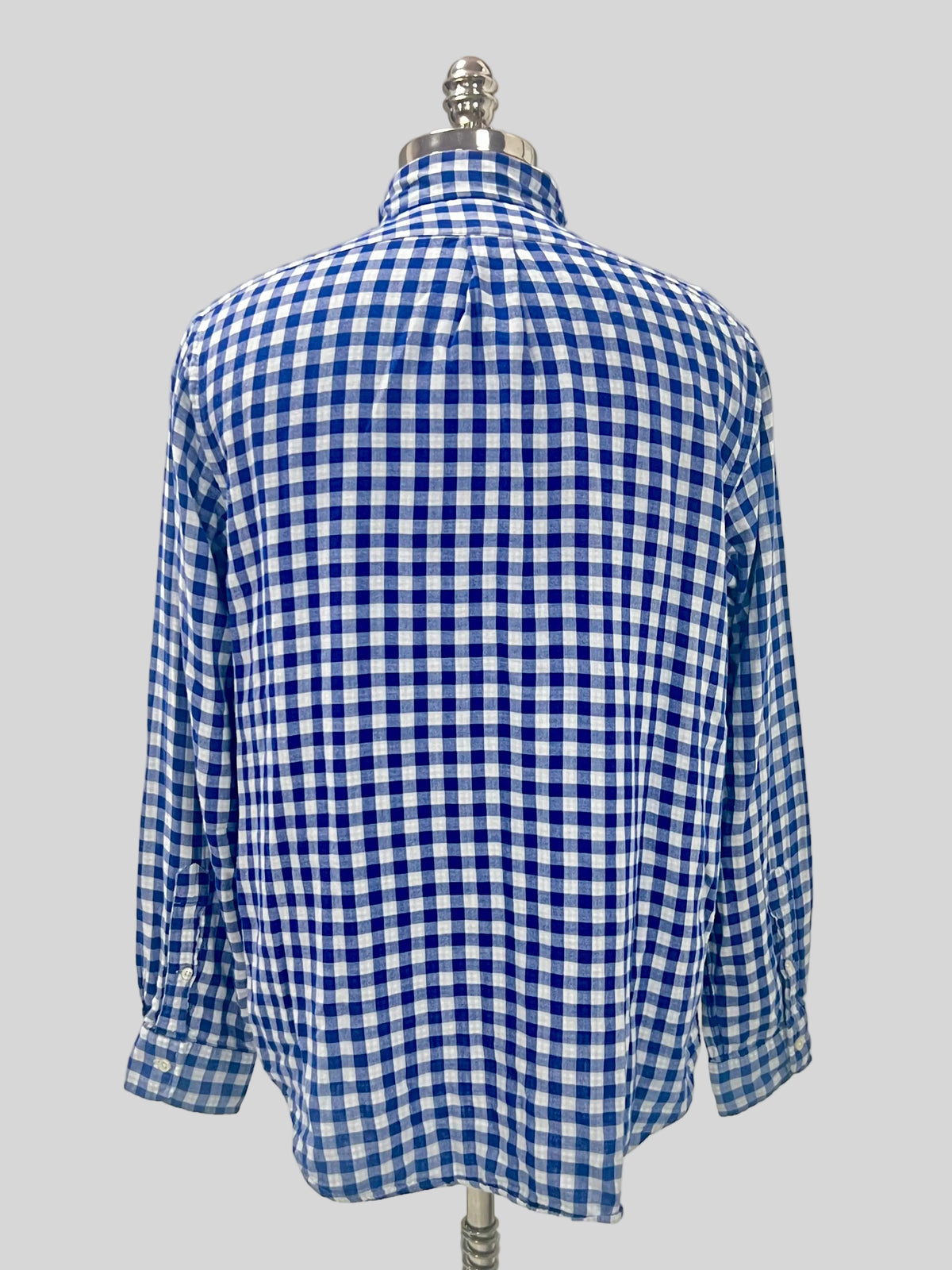 Camisa Polo Ralph Lauren 🏇🏼 de cuadros gingham azul y blanco Talla L Entalle Regular