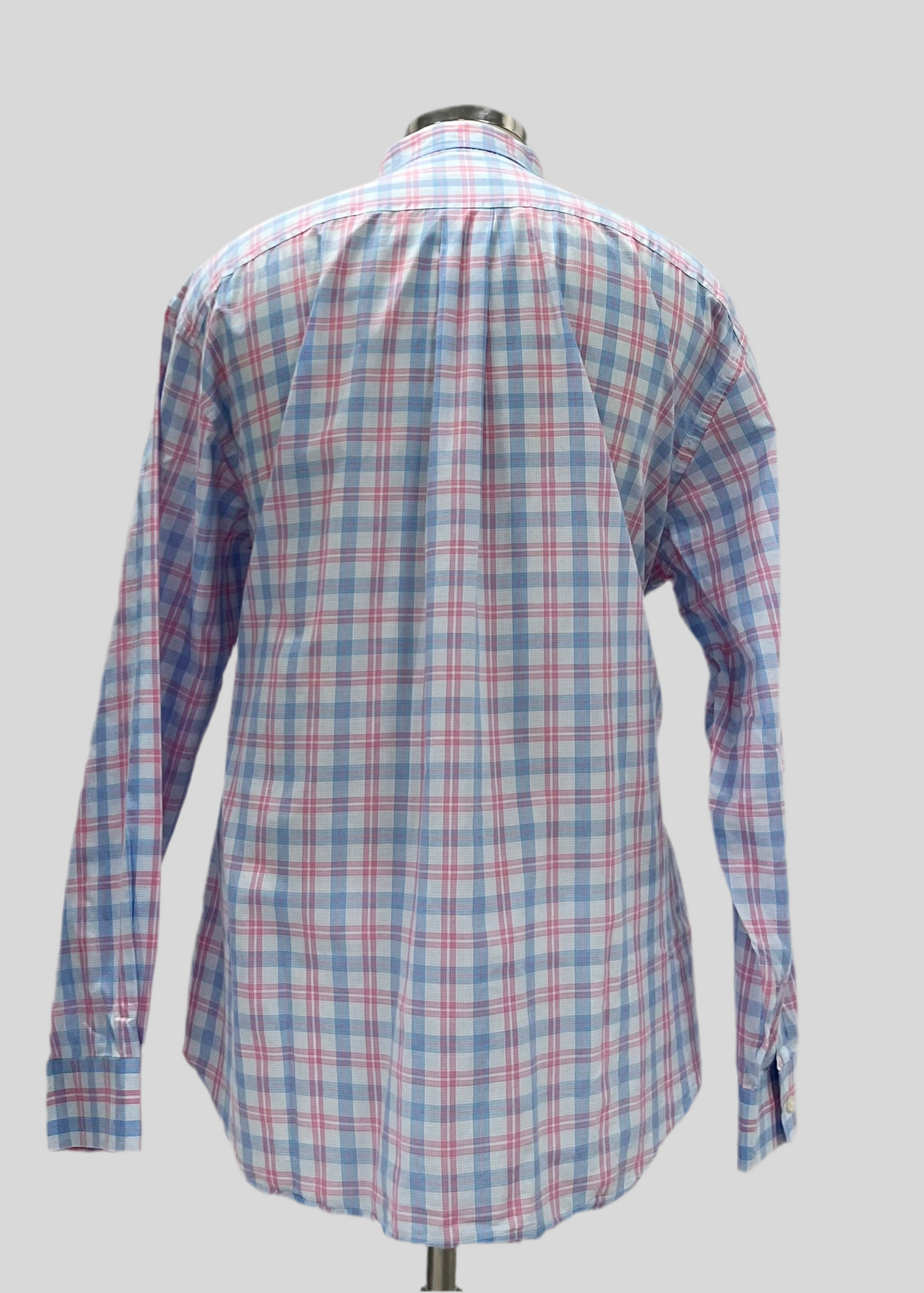 Camisa de botones Vineyard Vines 🐳 color blanco de cuadros en color rosado y celeste Talla XL Entalle Clasico