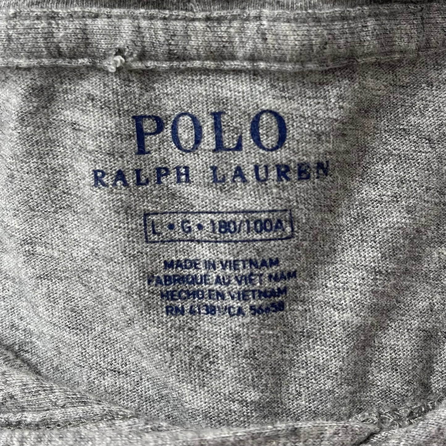 Sueter Jersey con capucha Polo Ralph Lauren 🏇🏼 color gris claro con logo en letras Talla L