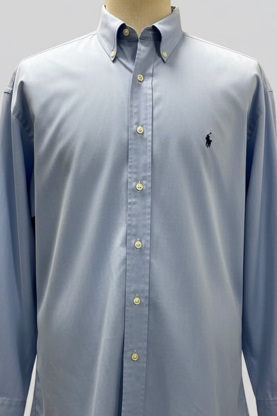 Camisa de botones Polo Ralph Lauren 🏇🏼 en color Celeste Talla XL Entalle Clásico