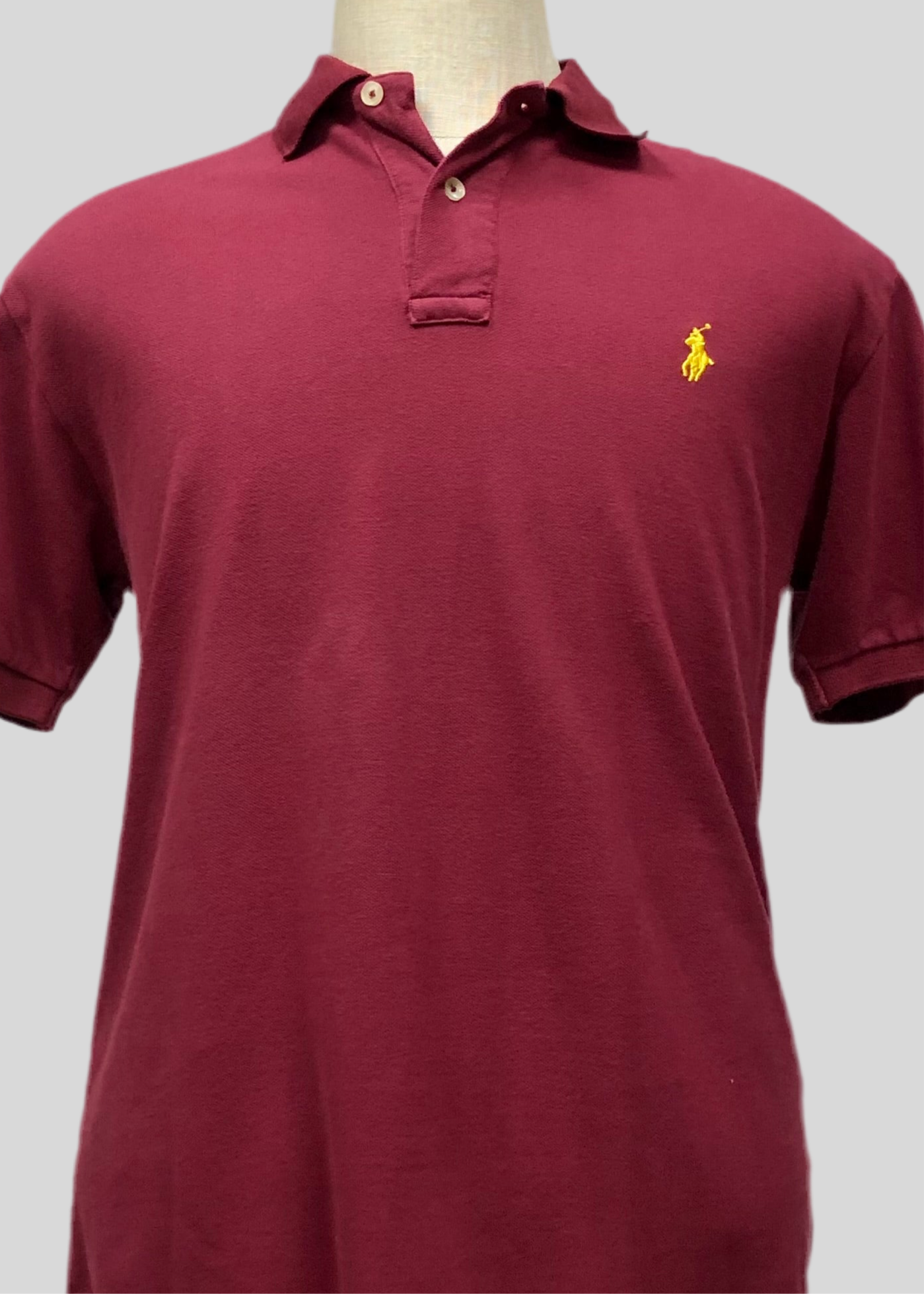 Camiseta Polo Ralph Lauren 🏇🏼 color rojo oscuro con Talla XL Entalle Custom Fit (ver descripción)