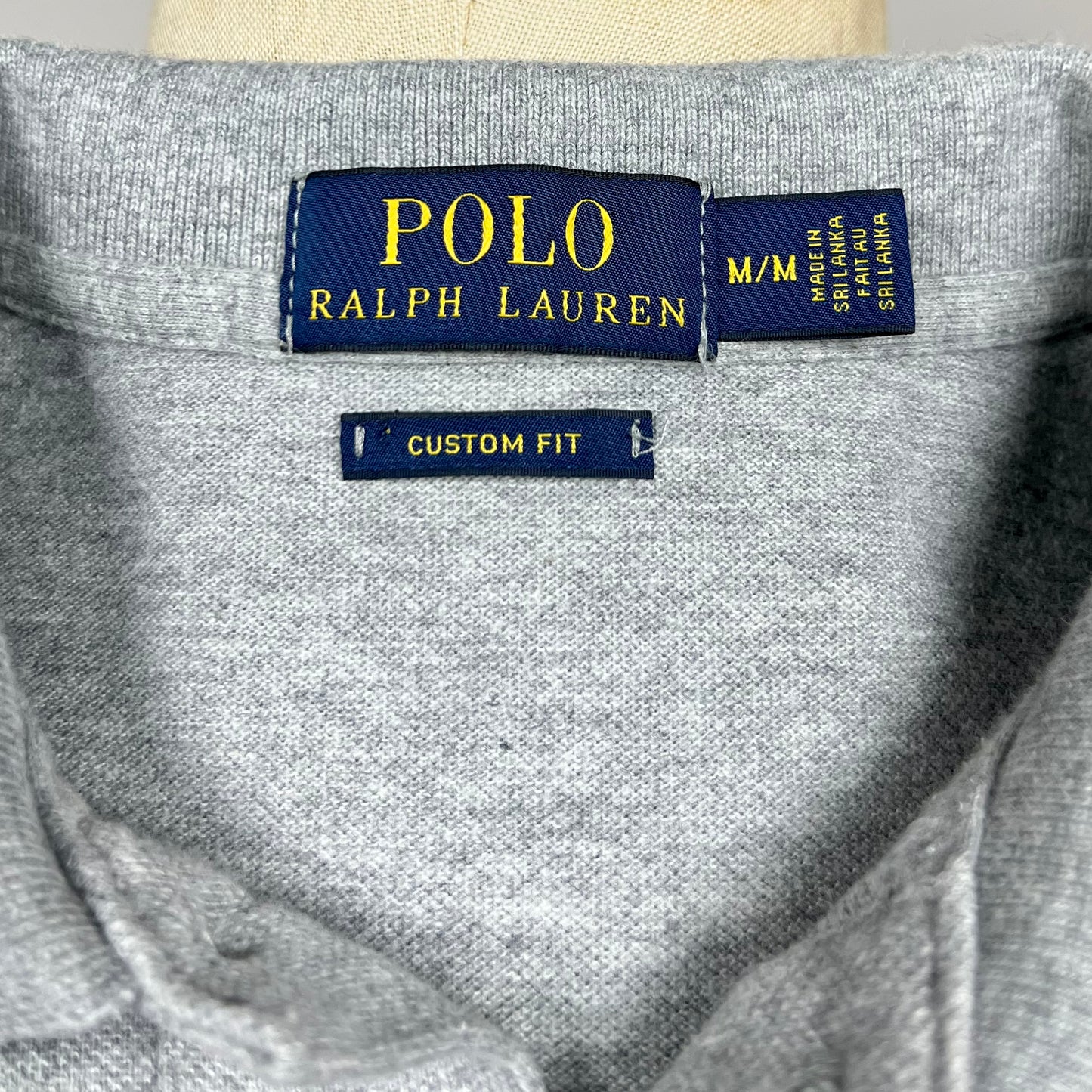 Camiseta Polo Ralph Lauren 🏇🏼 color gris claro Talla M Entalle Custom Fit