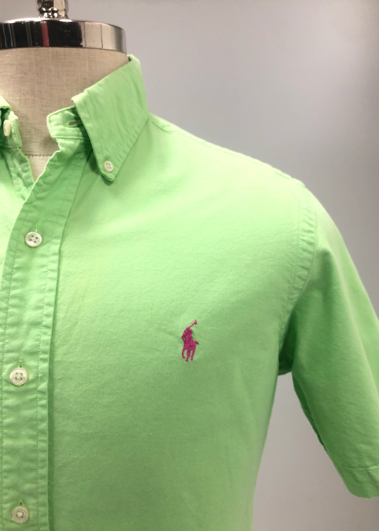 Camisa de botones Polo Ralph Lauren 🏇🏼 Oxford en color verde intenso Talla S Entalle Clásico (ver descripción)