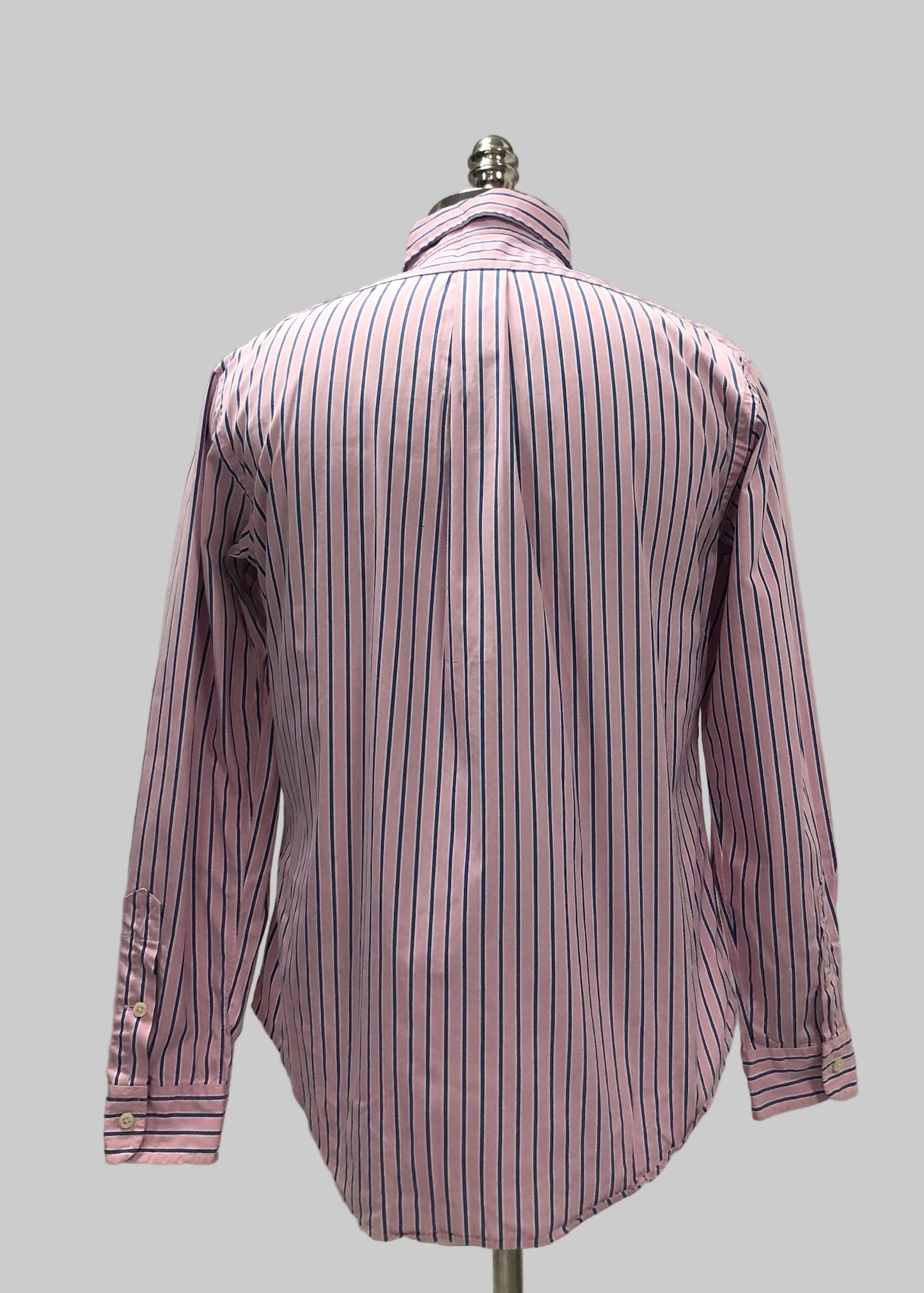 Camisa Polo Ralph Lauren 🏇🏼 Color rosado de rayas en color azul y blanco Talla L Entalle Custom Fit