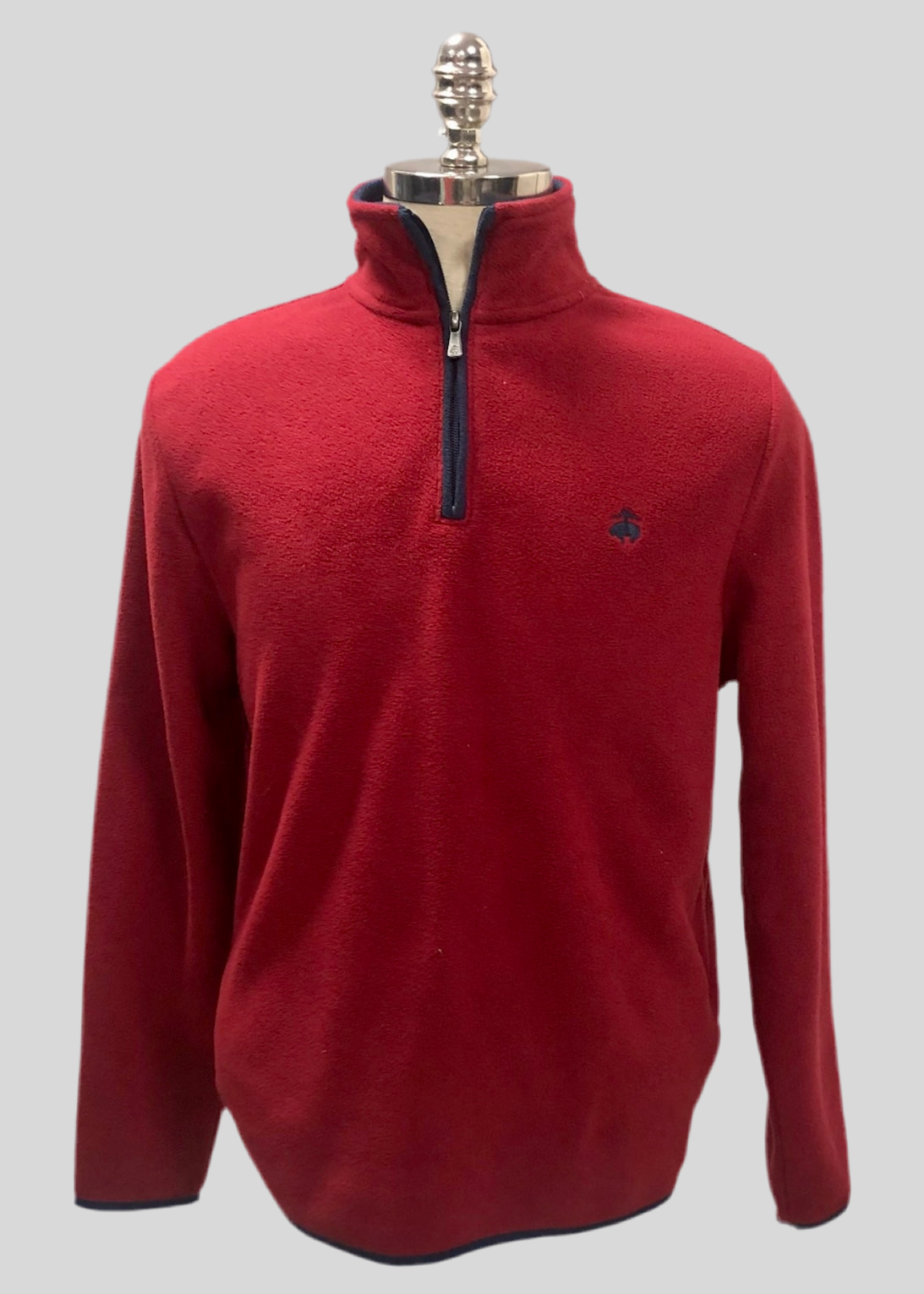 Sueter Jersey Brooks Brothers 🐑 color rojo con logo azul navy Talla M
