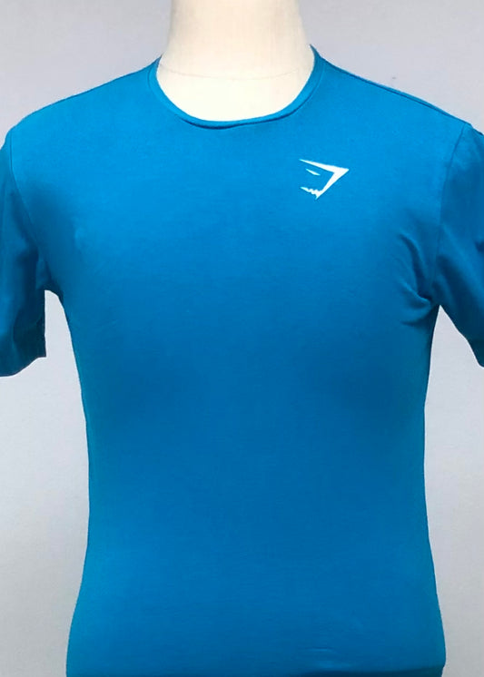 Camiseta de entrenamiento cuello redondo Gymshark 🏋🏽 color azul claro manga corta Talla S