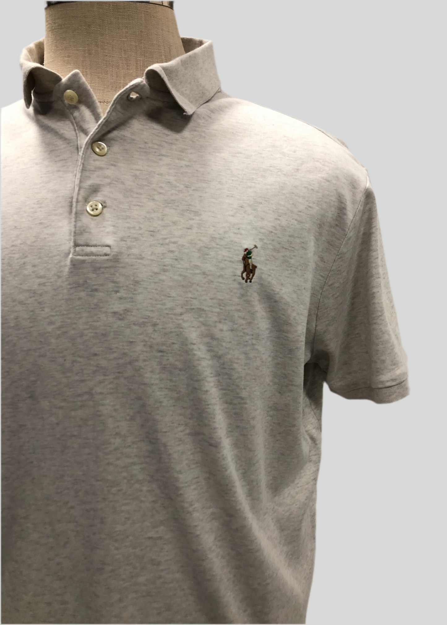 Camiseta Polo Ralph Lauren 🏇🏼 color crema Talla XL Entalle Custom Slim Fit