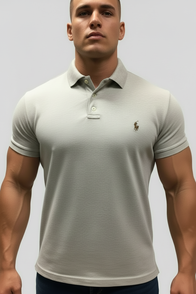 Camiseta Polo Ralph Lauren 🏇🏼 color crema Talla XL Entalle Custom Slim Fit