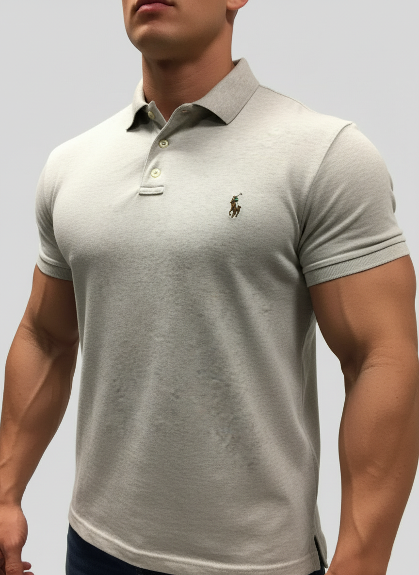 Camiseta Polo Ralph Lauren 🏇🏼 color crema Talla XL Entalle Custom Slim Fit