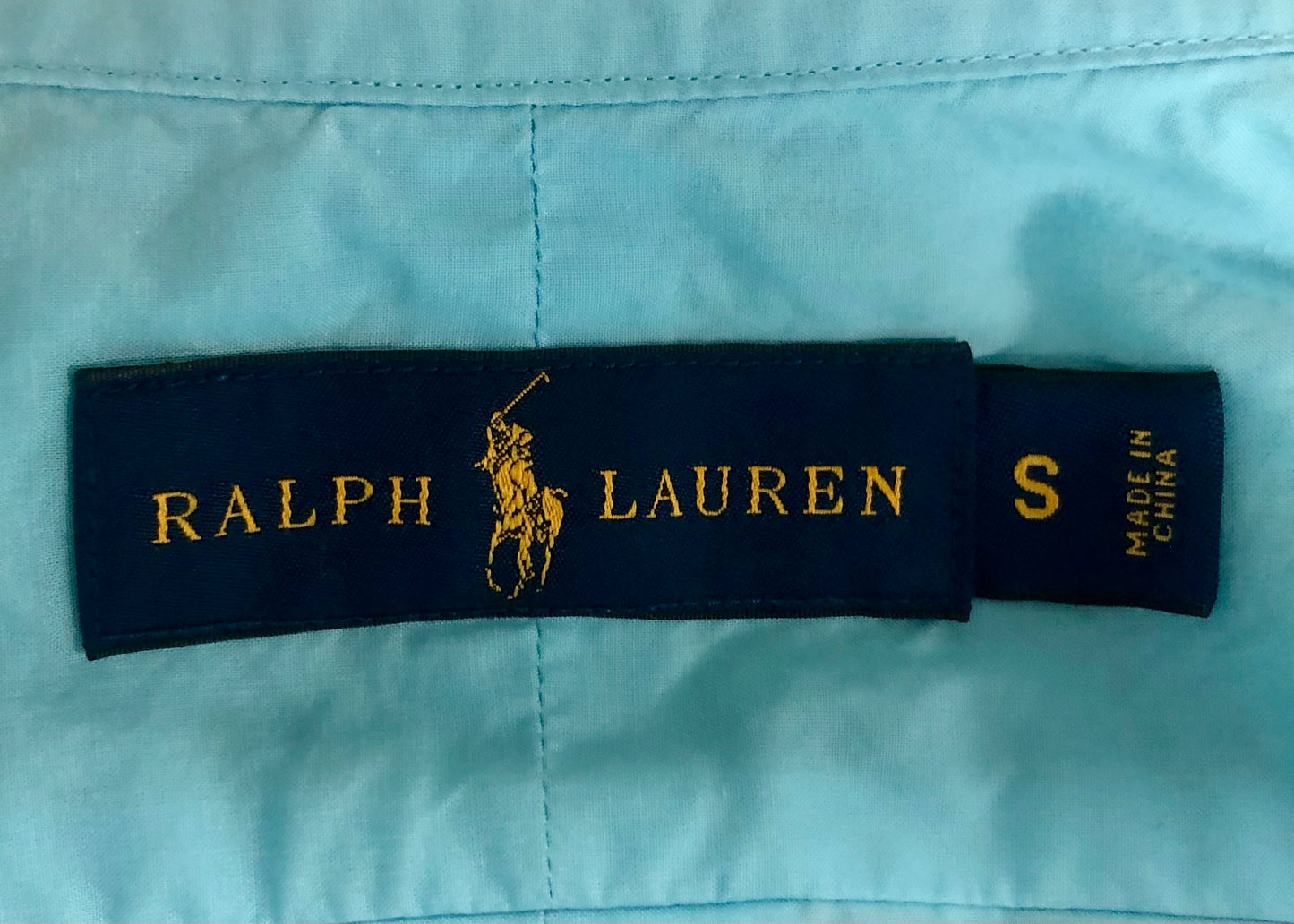 Camisa de botones Polo Ralph Lauren 🏇🏼 Algodon ligero en color celeste Talla S Entalle Regular