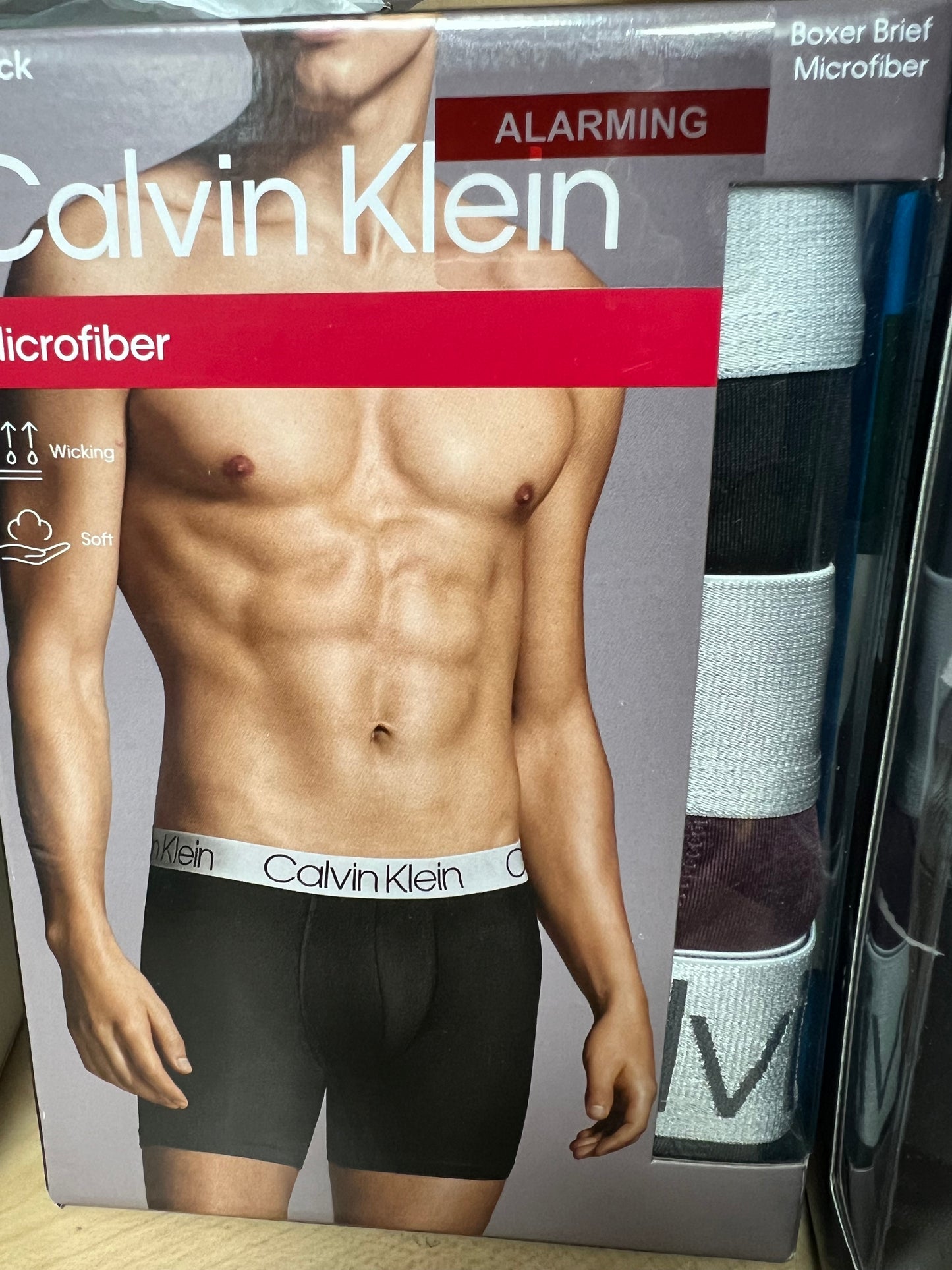 Paquete de 3 Calzoncillos tipo Boxer Calvin Klein de Microfibra en color negro - Tela ligera en Talla XL