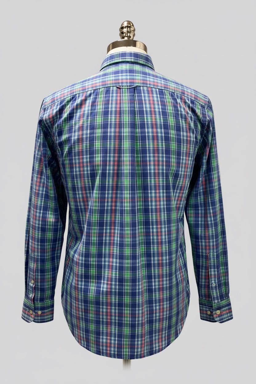 Camisa de botones Vineyard Vines 🐳 de cuadros en color azul, celeste y verde Talla S Entalle Slim Fit