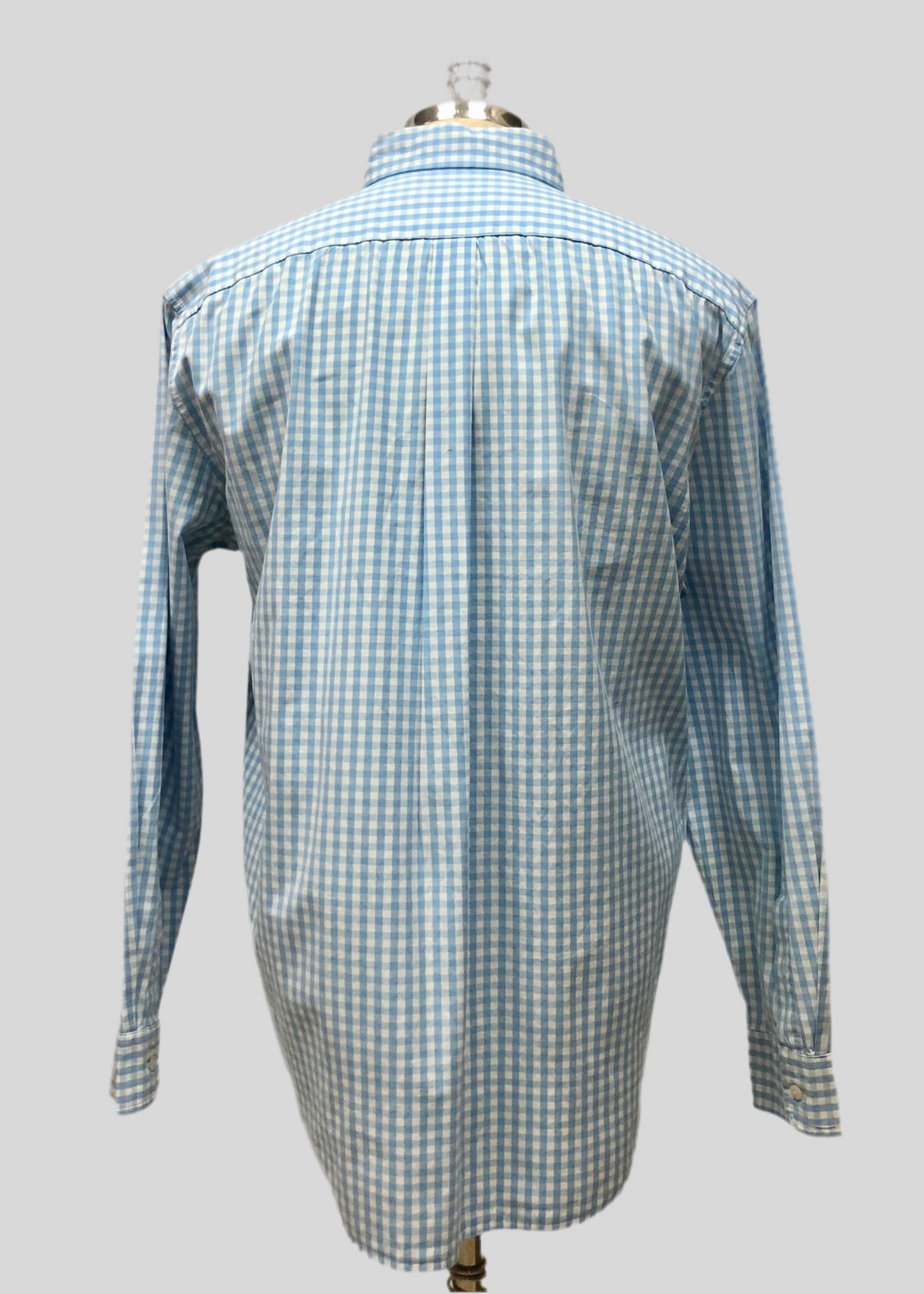 Camisa Vineyard Vines 🐳 de cuadros gingham en color celeste claro y blanco Talla L Entalle Clasico (ver descripción)