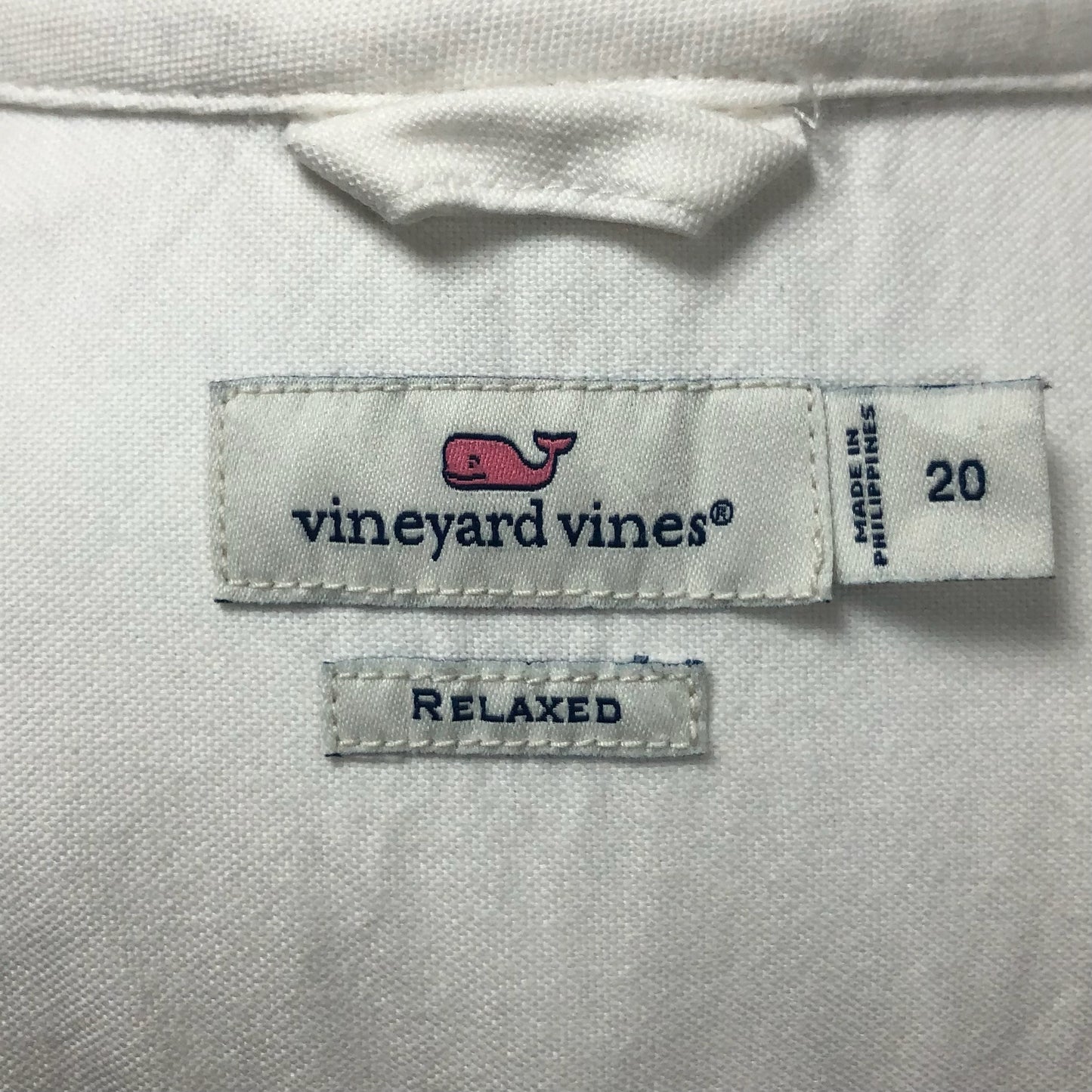 Camisa de mujer Vineyard Vines 🐳 Oxford color blanco Talla XXL (20) Entalle Regular