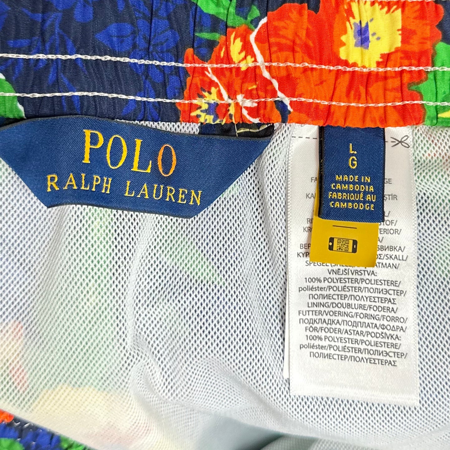 Short de baño Polo Ralph Lauren 🏇🏼color azul oscuro con diseño floral talla M y L