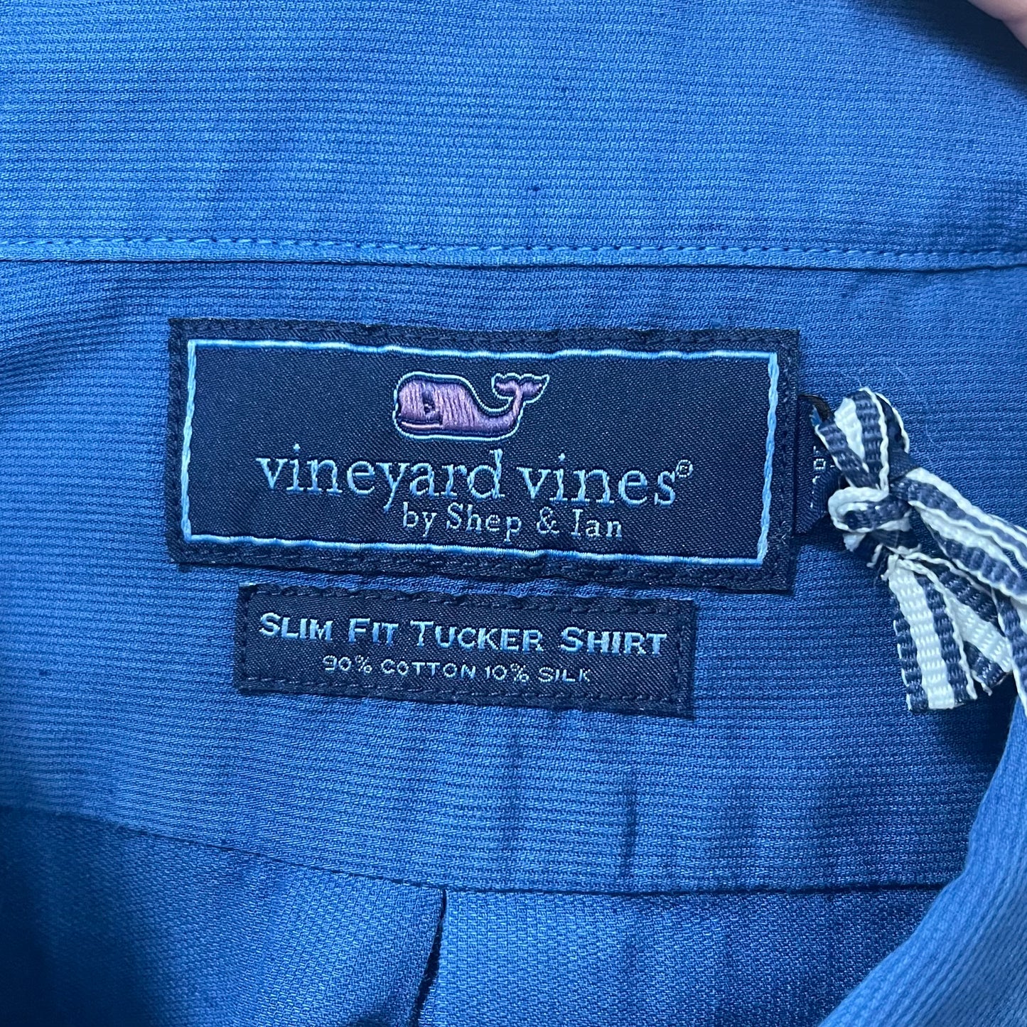 Camisa de botones Vineyard Vines 🐳 Color Azul Talla L Entalle Slim Fit