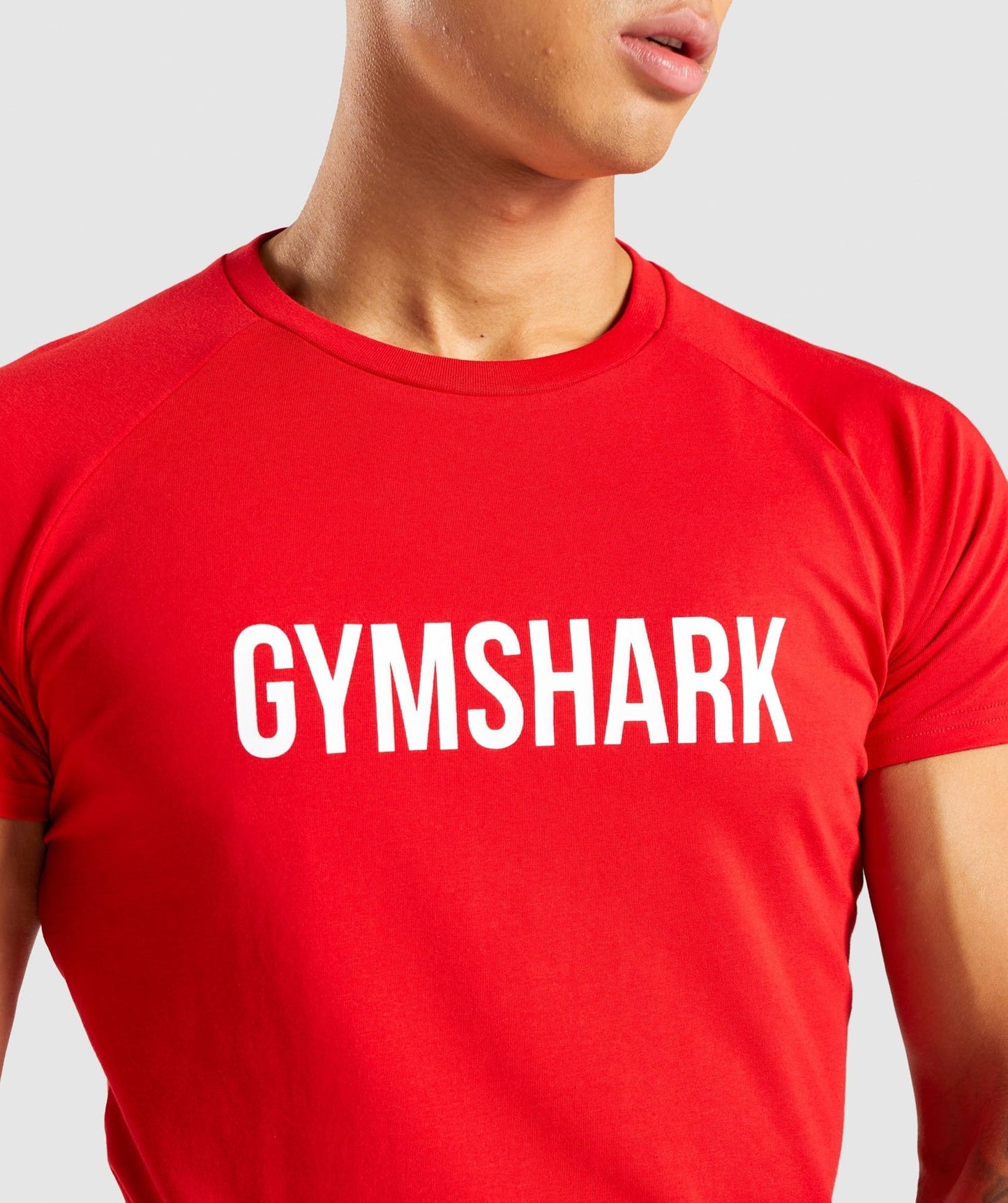 Camiseta de compresión Gymshark 🏋🏽 color rojo y logo en blanco Talla Small