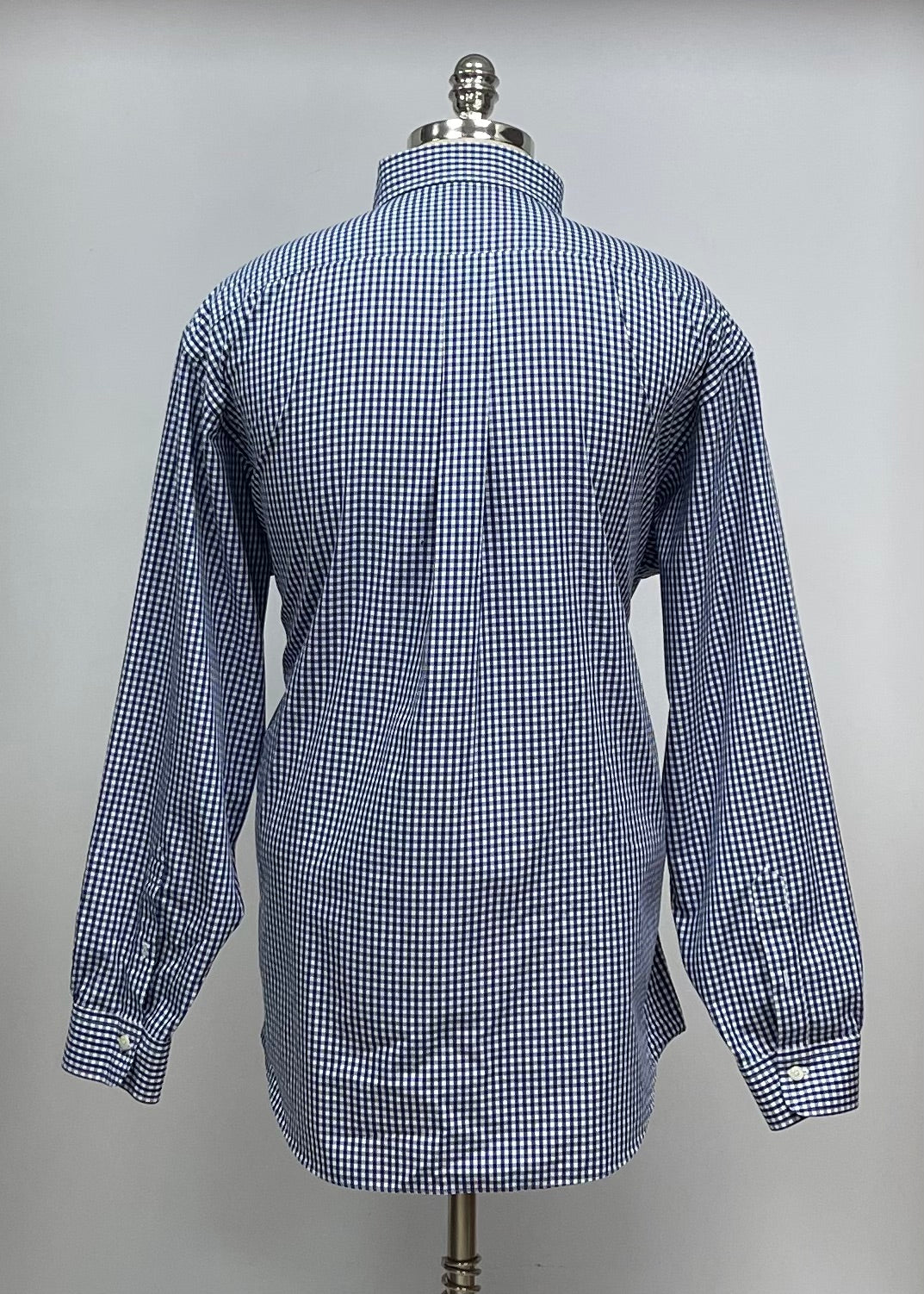 Camisa Brooks Brothers 🐑 con patrón de cuadros gingham en azul oscuro y blanco Talla XXL Entalle Regular