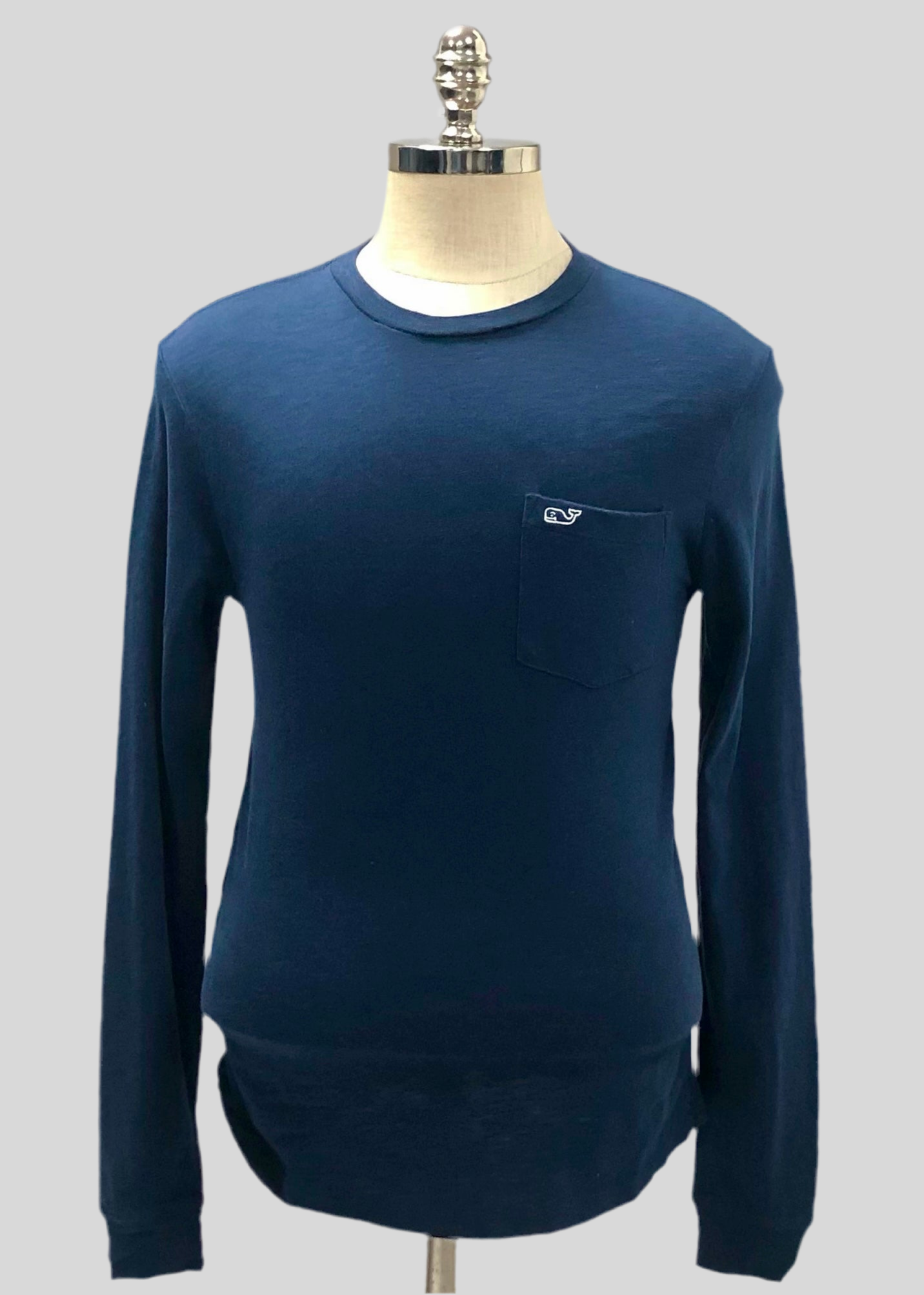 Camiseta cuello redondo Vineyard Vines 🐳 color azul navy manga larga Talla S