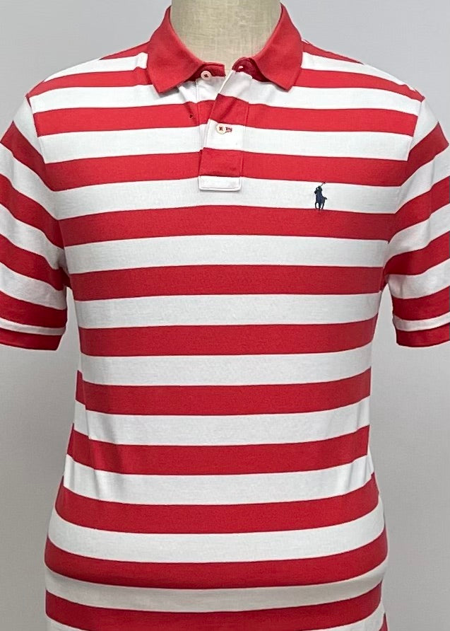 Camiseta Polo Ralph Lauren 🏇🏼 con patron de rayas en color rojo Talla L Entalle Clásico