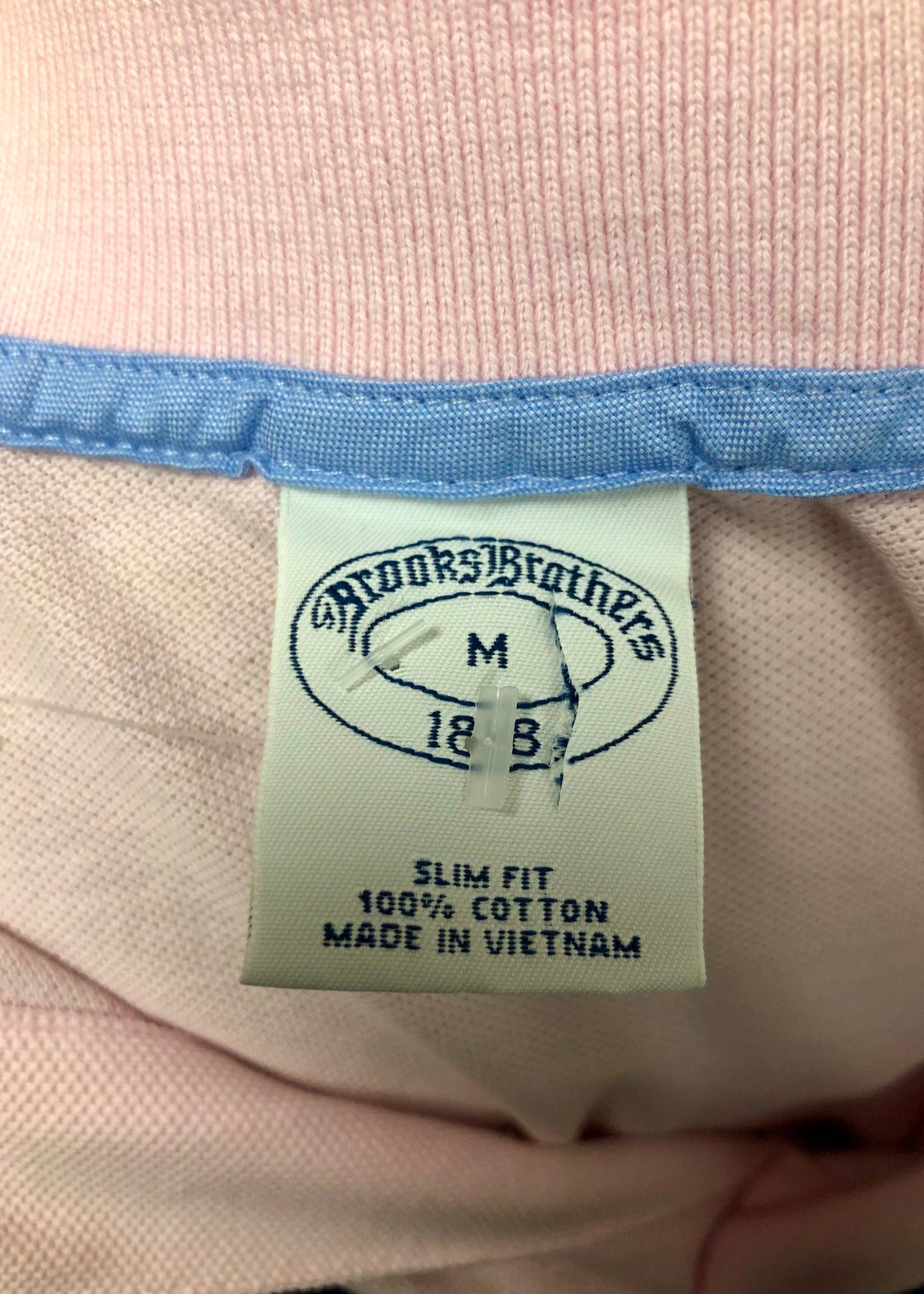 Camiseta Polo Brooks Brothers 🐑 color rosado claro Talla M Entalle Slim Fit