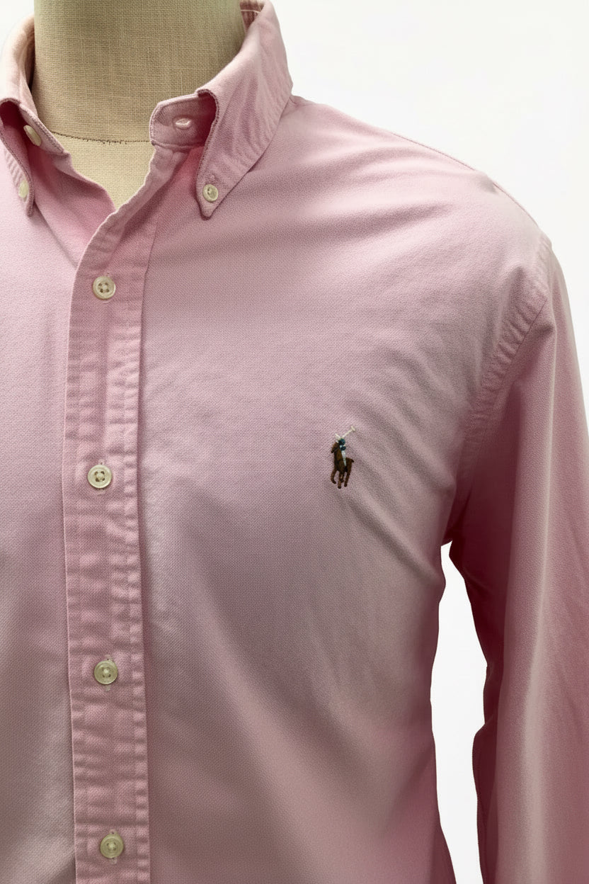 Camisa de botones Polo Ralph Lauren 🏇🏼 Oxford en color rosado claro Talla XXL Entalle Regular