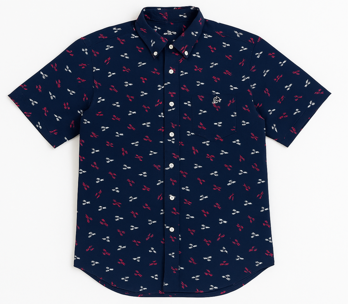 Camisa de botones Vineyard Vines 🐳 color azul navy con diseño de langostas Talla S Entalle S Regular
