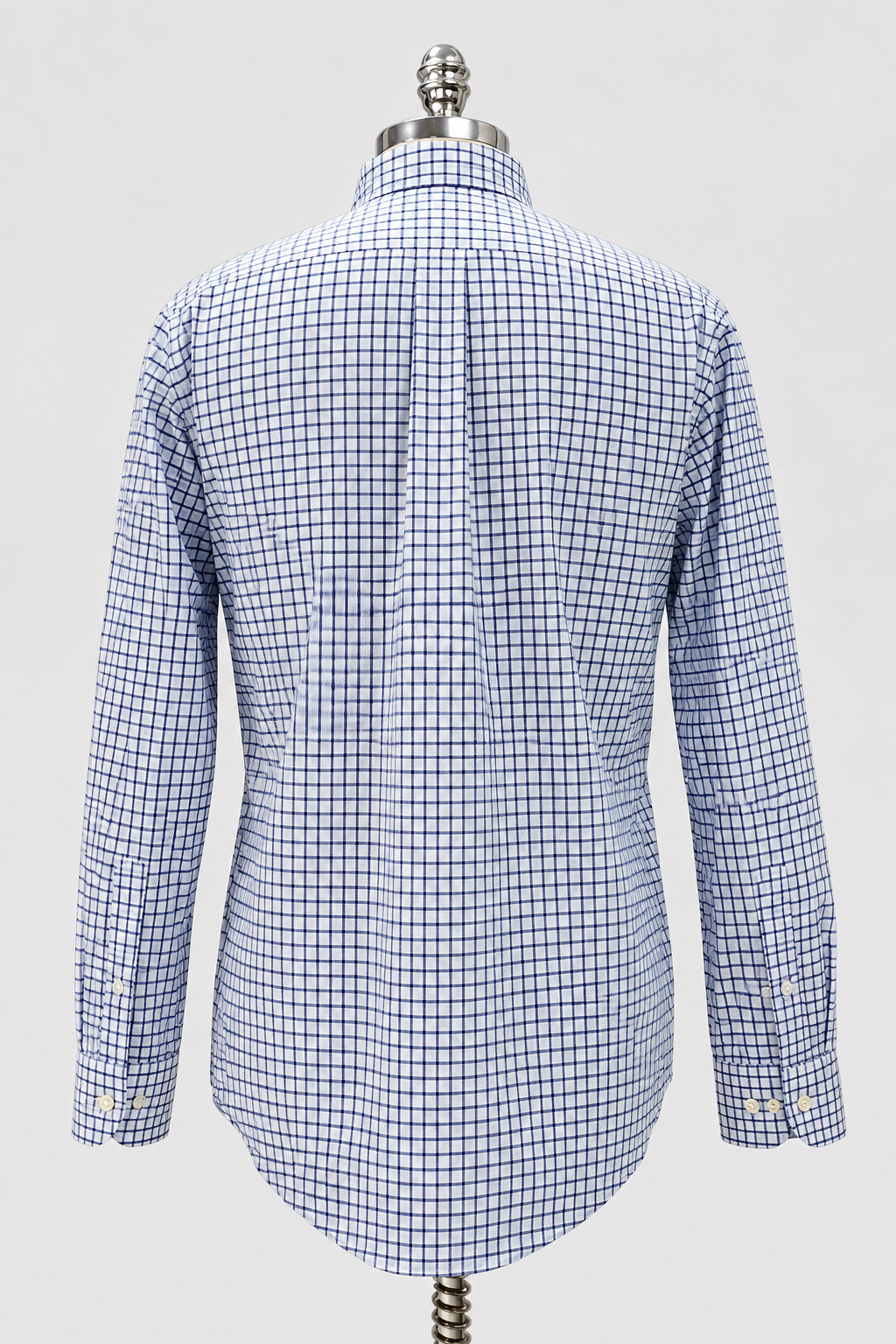 Camisa Polo Ralph Lauren 🏇🏼 color blanco de cuadros en azul Talla L Entalle Custom Fit