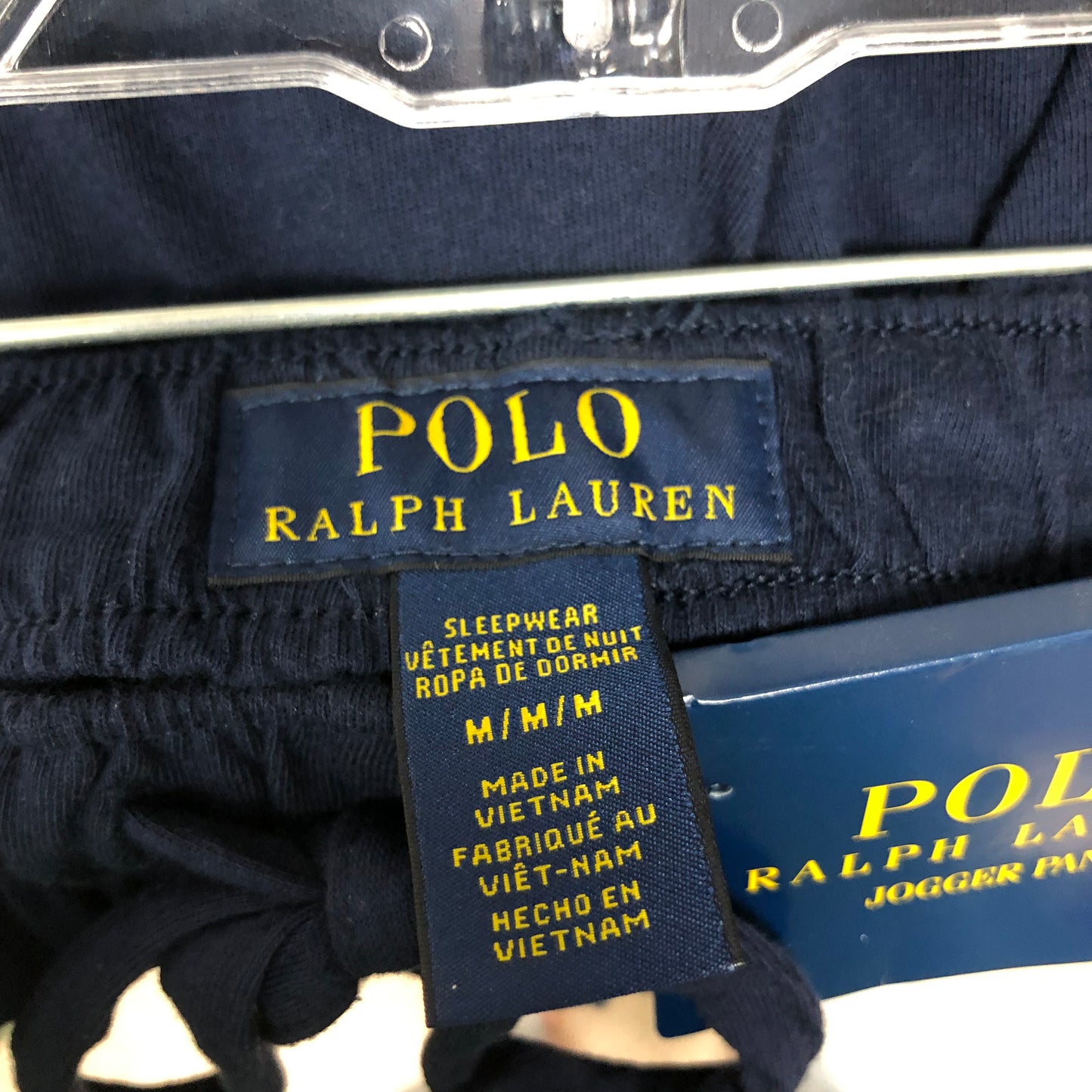 Pantalon Jogger marca Polo Ralph Lauren 🏇🏼 en color azul navy con logotipo en color amarillo Talla M