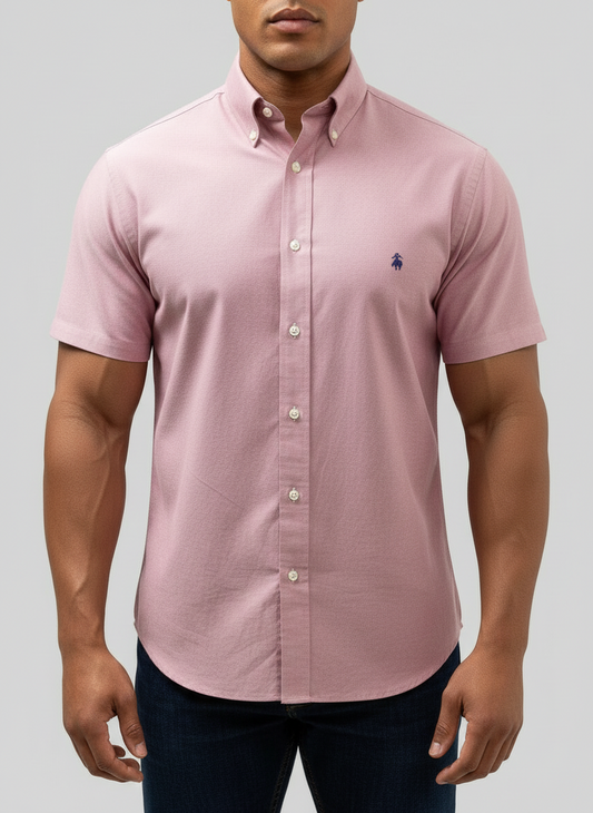 Camisa de botones Brooks Brothers 🐑 color rosado oscuro Talla XL Entalle Regular