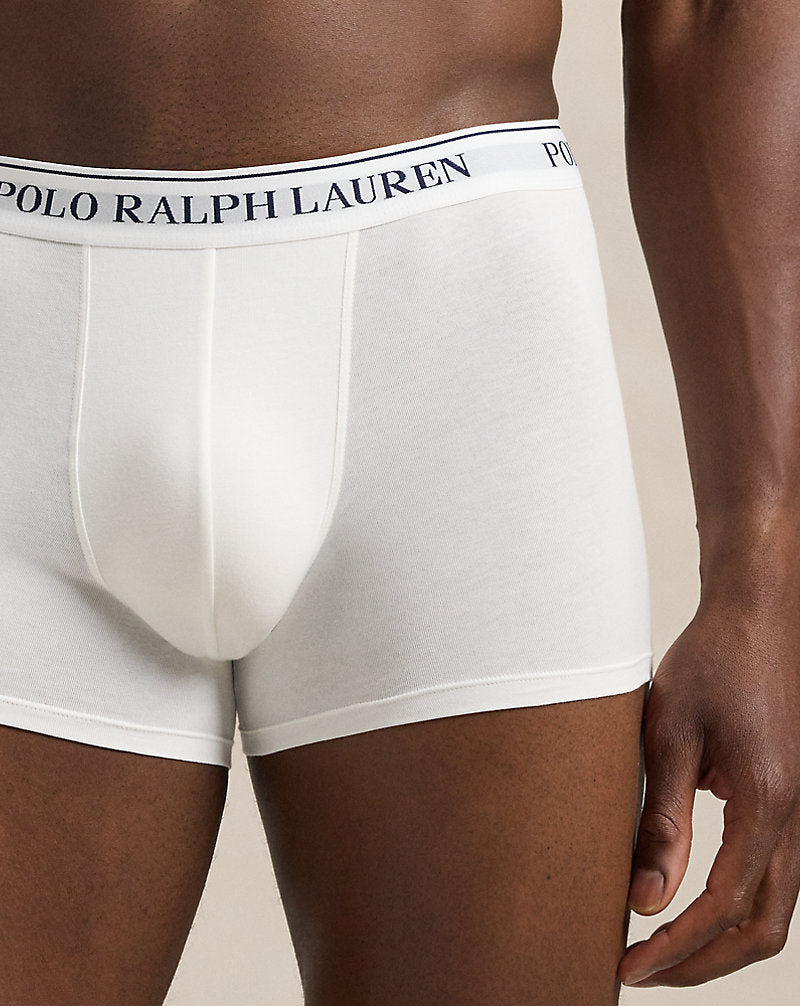 Paquete de 3 Boxer Briefs Polo Ralph Lauren 🏇🏼 Classic Fit Tela algodón stretch color blanco Talla L