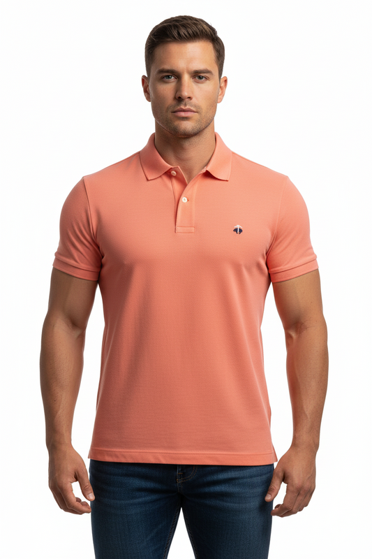 Camiseta Polo Brooks Brothers 🐑 color naranja Talla L Entalle Slim Fit