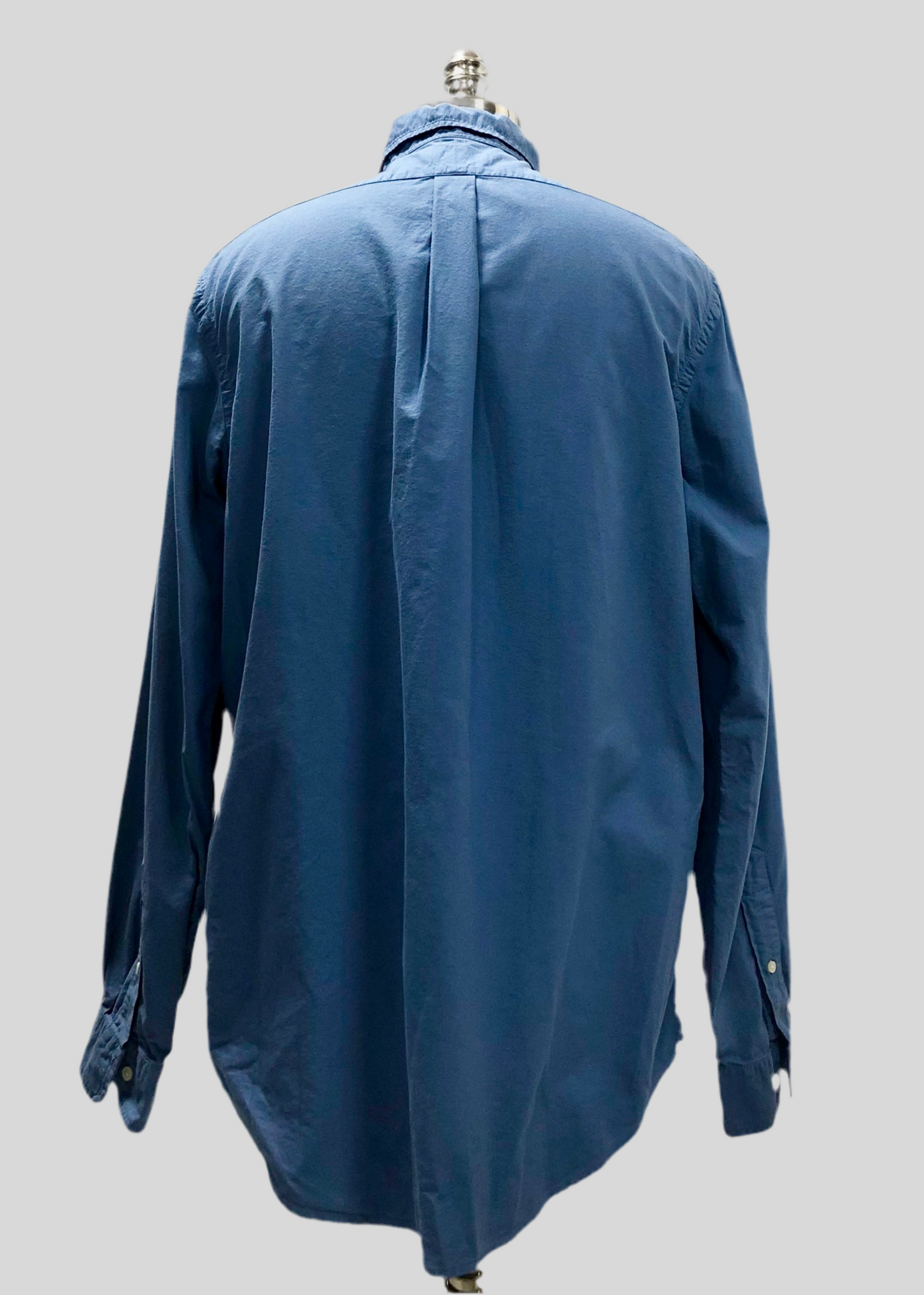 Camisa de botones Polo Ralph Lauren 🏇🏼 Oxford en color azul grisáceo Talla XL Entalle Clásico