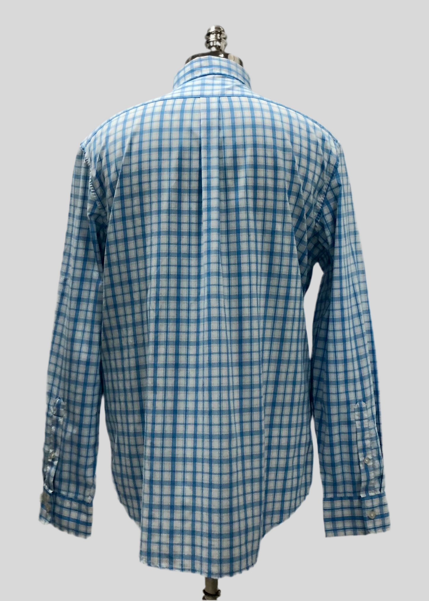 Camisa de botones Vineyard Vines 🐳 color blanco con patrón de cuadros en color rosado y celeste Talla L Entalle Regular
