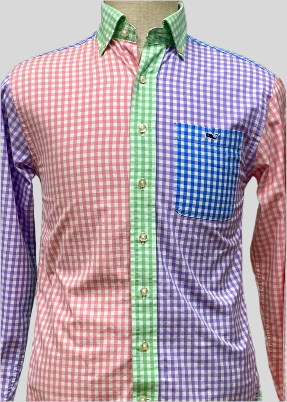 Camisa Vineyard Vines 🐳 de cuadros gingham multicolor Talla XS Entalle Regular