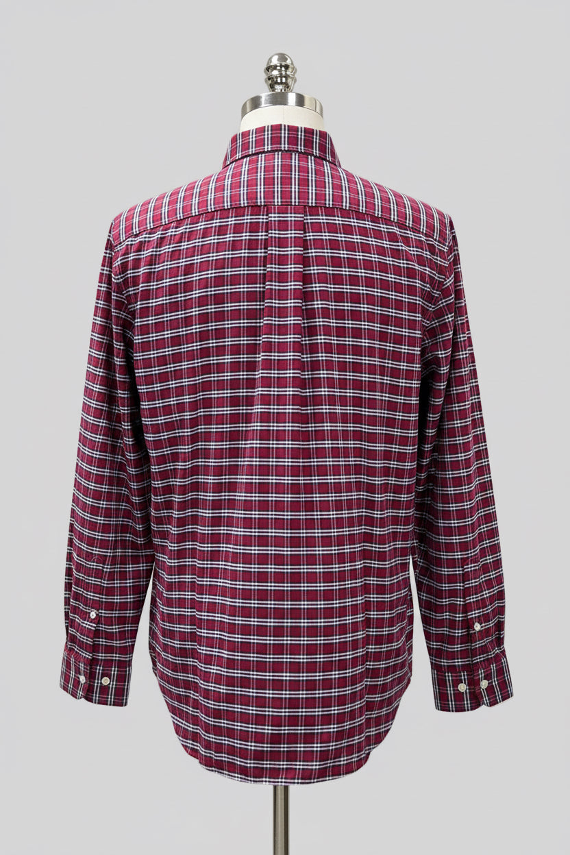 Camisa de botones Brooks Brothers 🐑 de cuadros en rojo, azul y blanco Talla L Entalle Regular