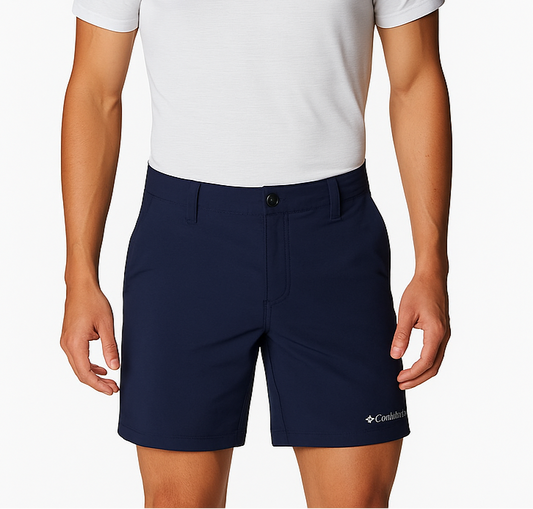 Short Híbrido Columbia 🔷 Tela performance color azul navy talla S